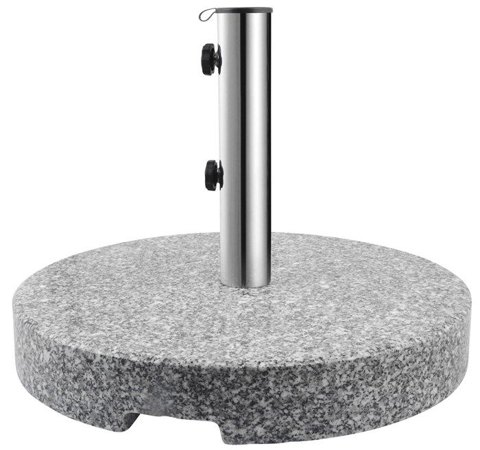 Aurinkovarjon jalka 40kg musta, pyöreä