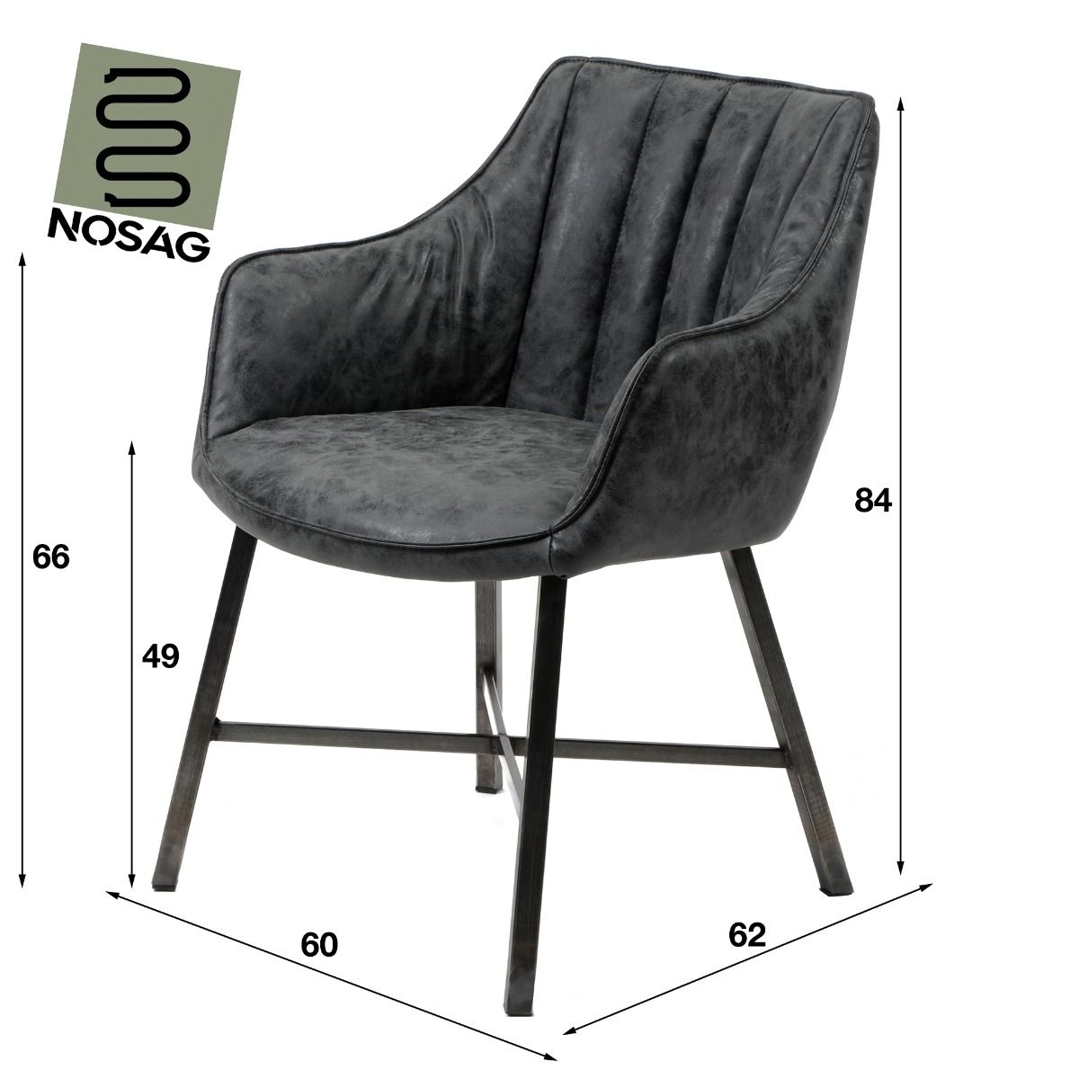 Amsterdam nojatuoli, harmaa