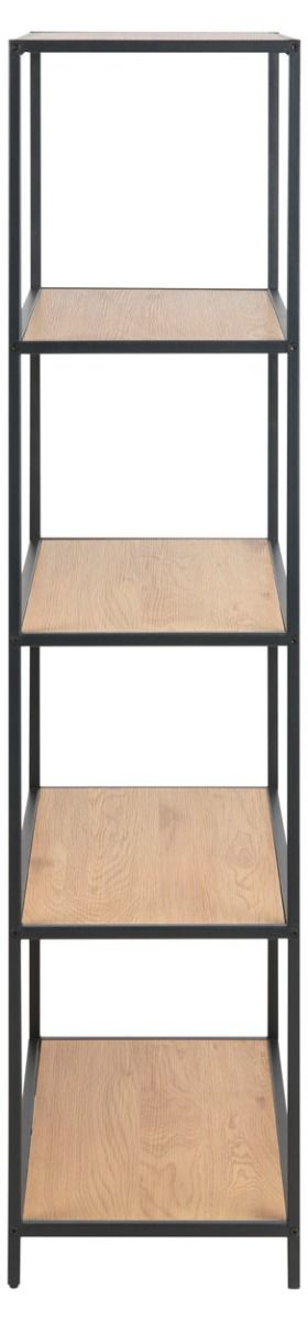 Seaford avohylly 4 suora tammi-musta 77x35x150 cm