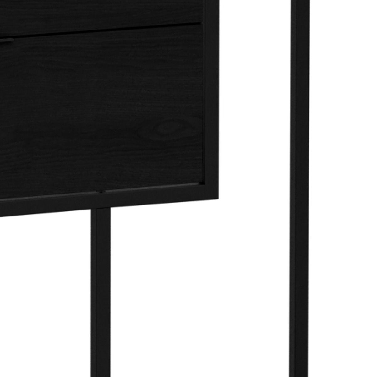 Seaford avohylly 10 laatikoilla musta 77x35x185 cm