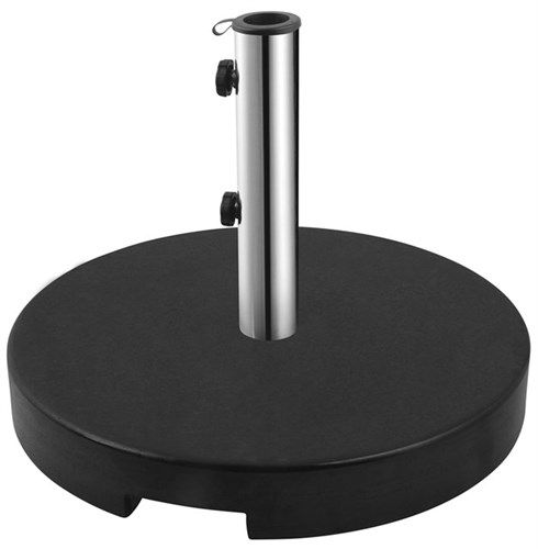 Aurinkovarjon jalka 40kg musta, pyöreä