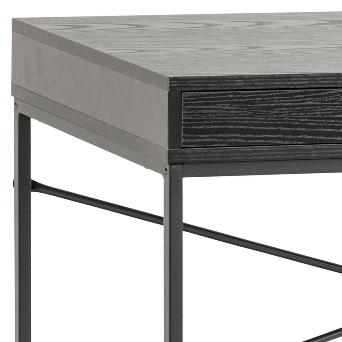 Seaford työpöytä laatikolla 110 cm musta