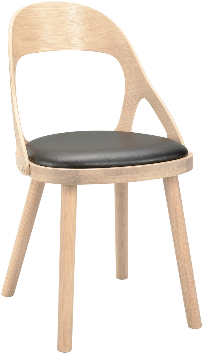 Hans K Colibri ruokailutuoli, valkoöljytty tammi