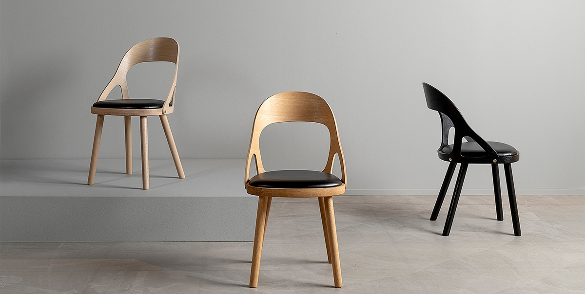 Hans K Colibri ruokailutuoli, valkoöljytty tammi