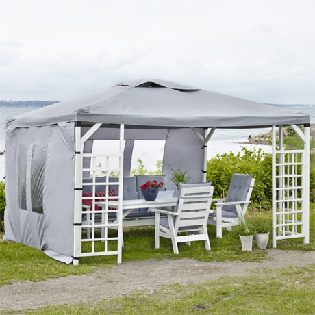 Hov paviljongin varakatto, eri värejä ja kokoja