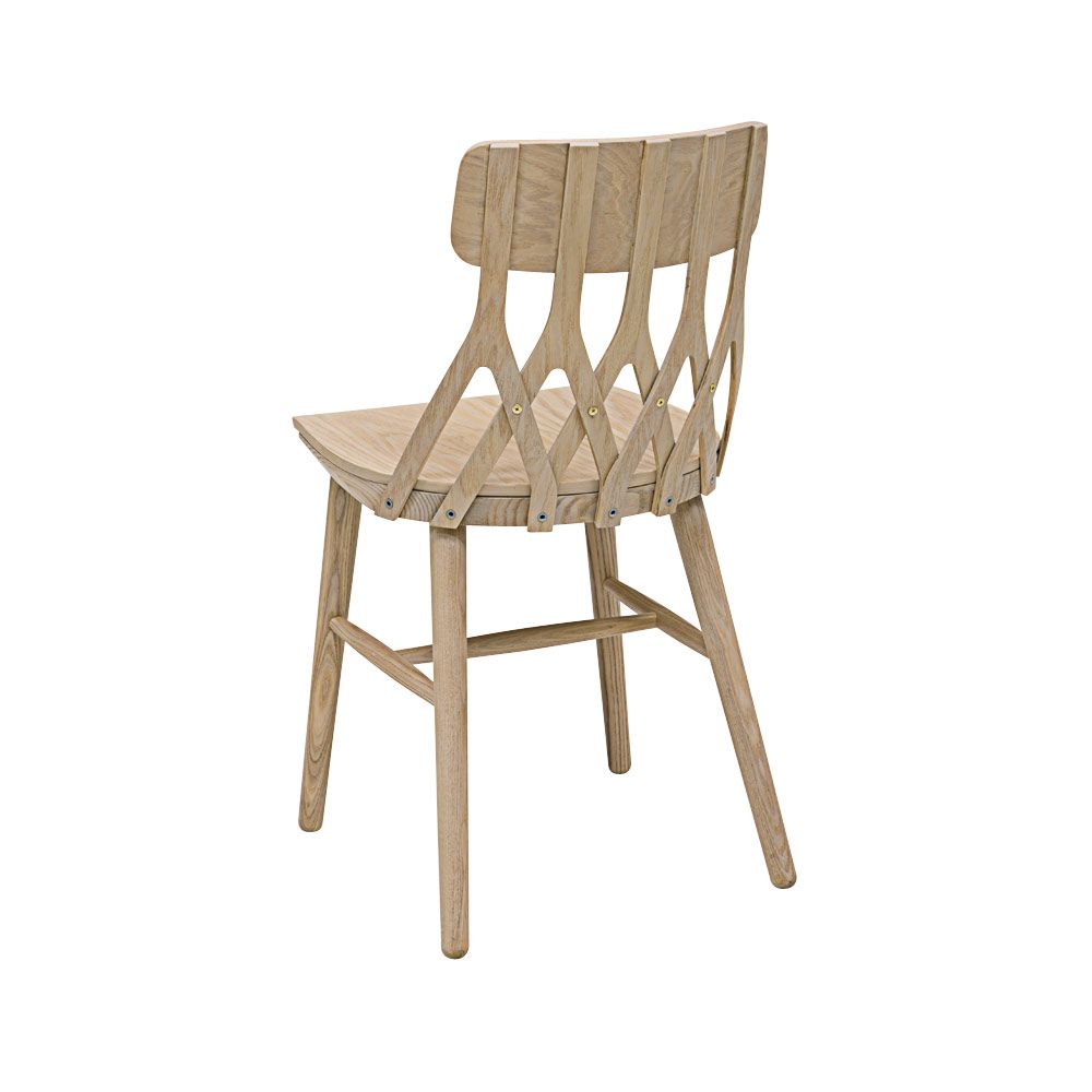 Hans K Y5-ruokatuoli, valkolakattu