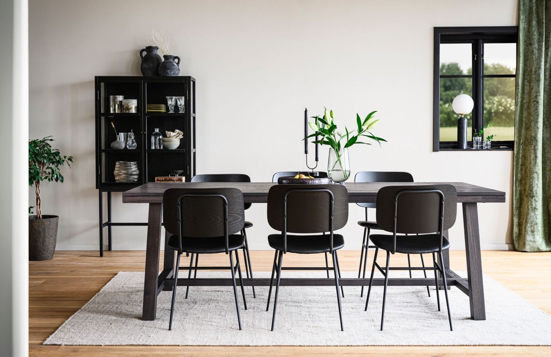 Rowico Brooklyn ruokapöytä 170x95cm, savutammi