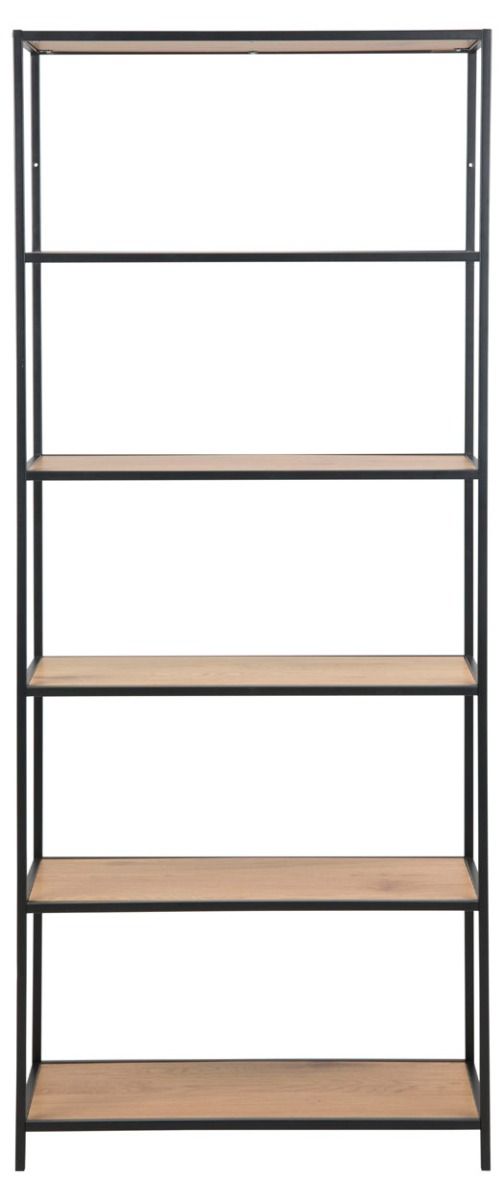 Seaford avohylly 5 suora tammi-musta 77x35x185 cm