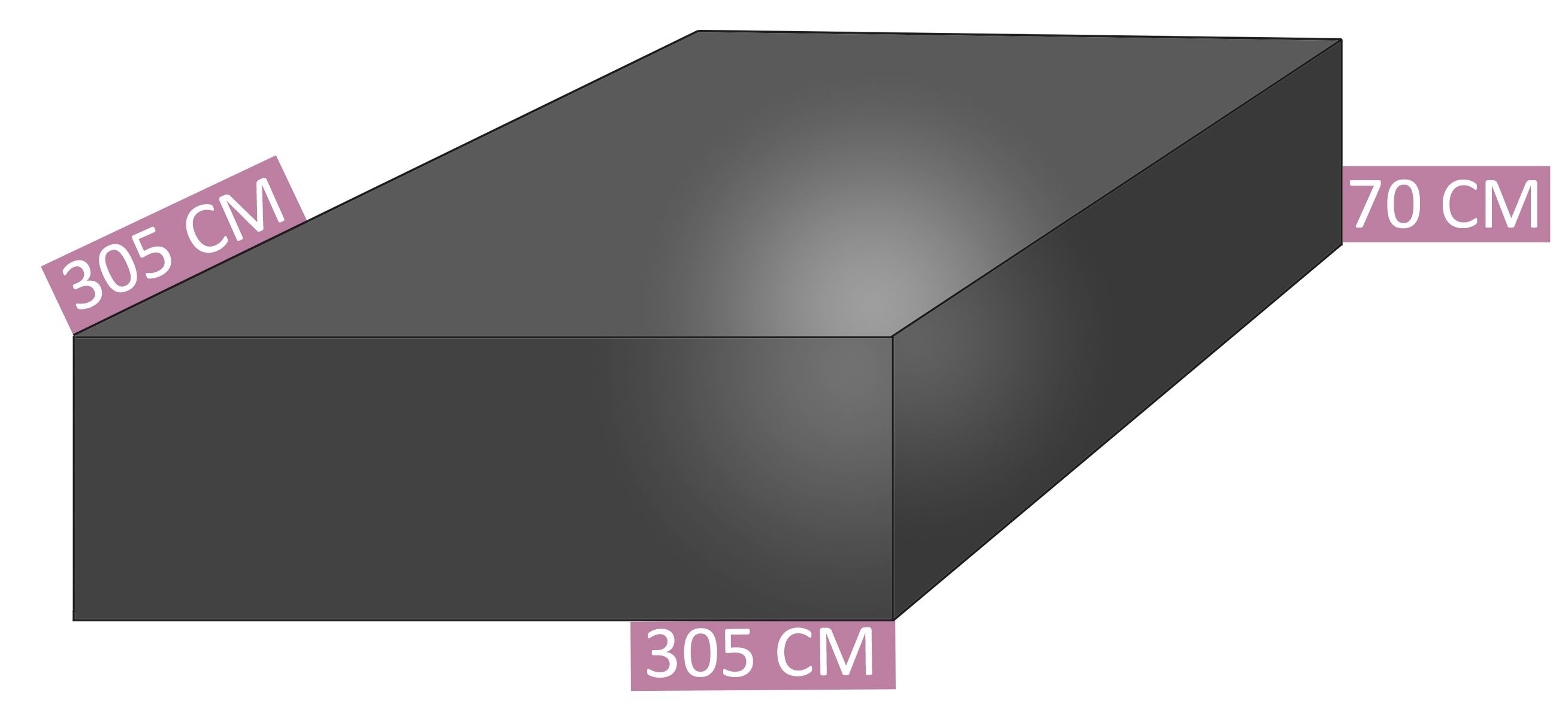 Ulkokalusteiden jätti suojapeite Premium 305x305x70cm
