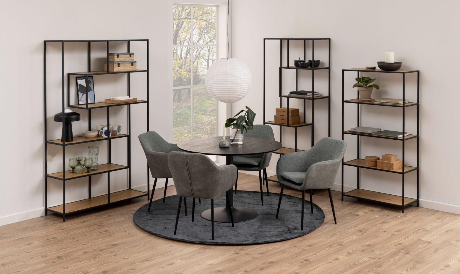 Seaford avohylly 7 tammi-musta 114x35x185 cm