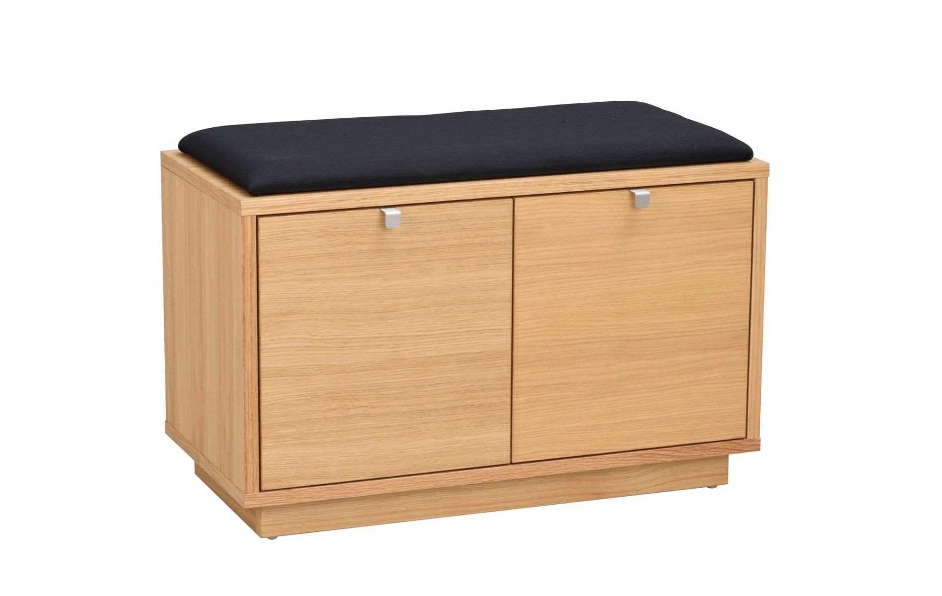 Rowico Confetti-istuinpenkki 2, öljytty tammi/musta kangas