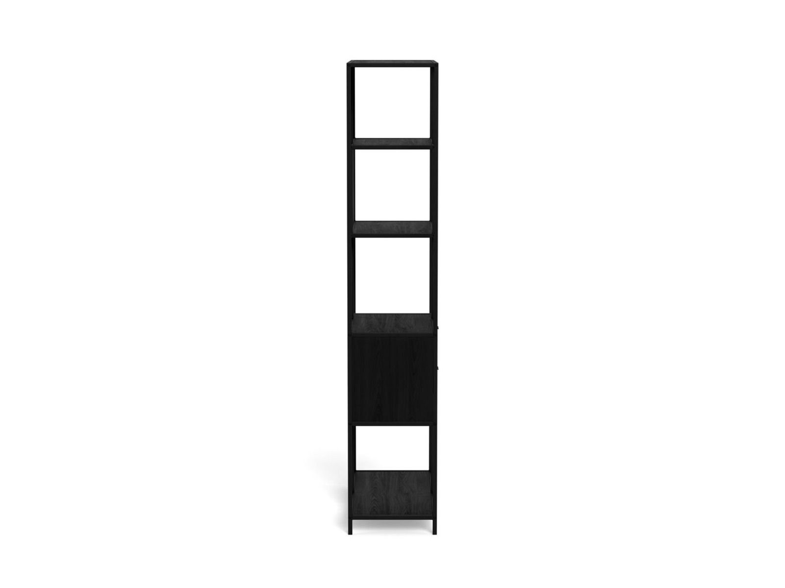 Seaford avohylly 10 laatikoilla musta 77x35x185 cm