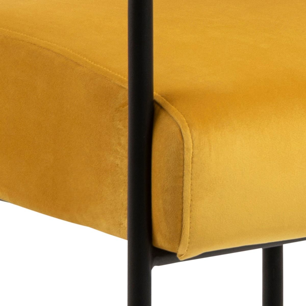 Cloe nojatuoli, keltainen sametti