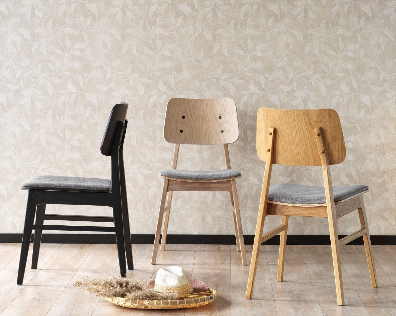 Rowico Nagano-tuoli, musta/harmaa