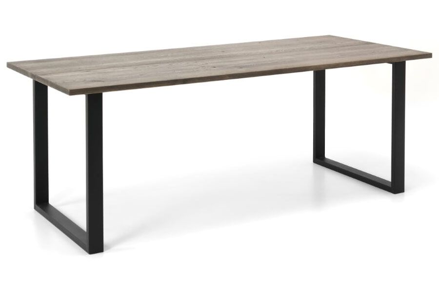 Jussi tammi ruokapöytä 89x140cm metallijaloilla