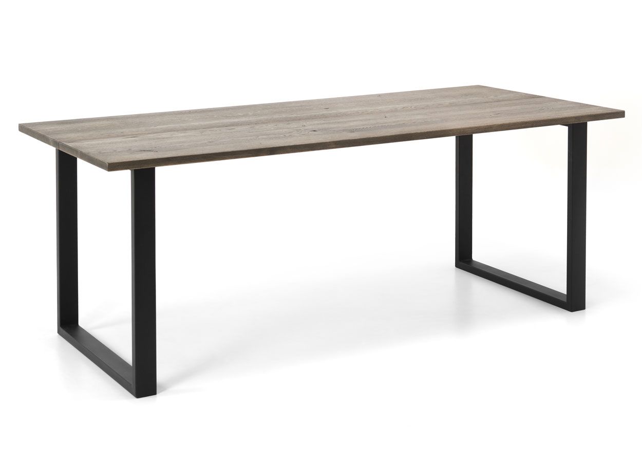 Jussi tammi ruokapöytä 89x140cm metallijaloilla