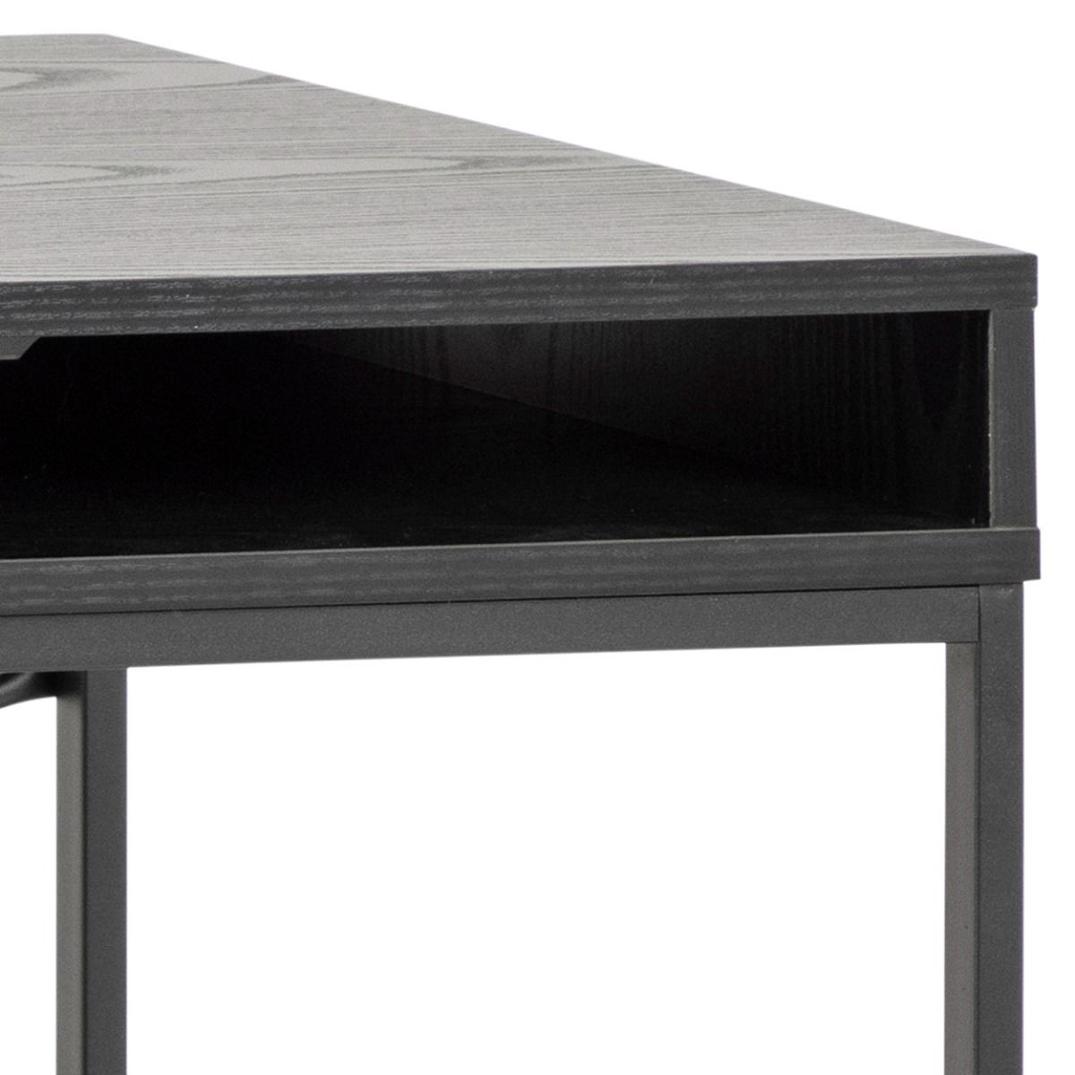 Seaford työpöytä laatikolla 110 cm musta