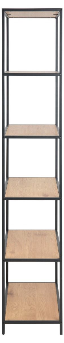 Seaford avohylly 5 suora tammi-musta 77x35x185 cm