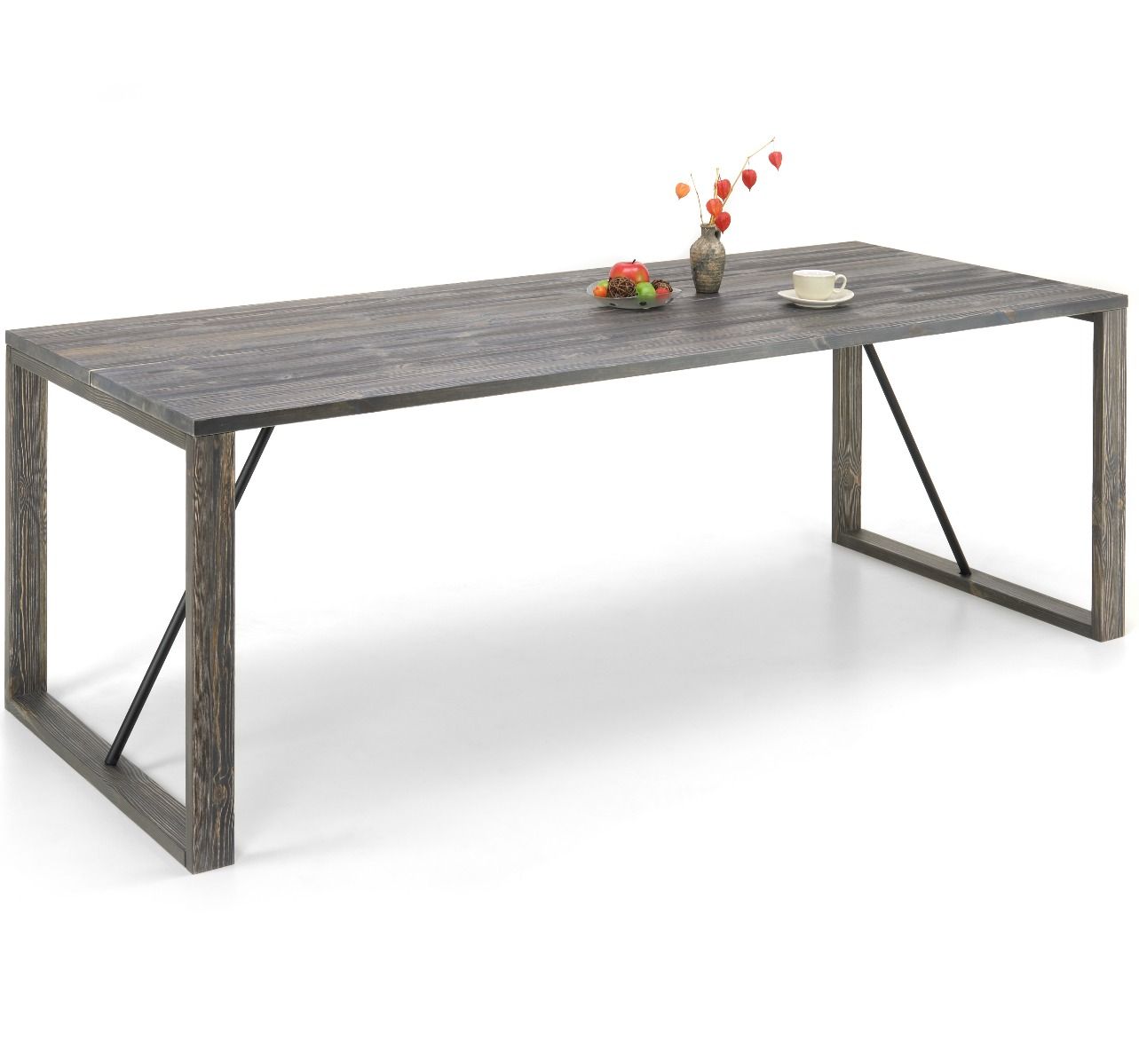 Edna ruokapöytä 140 x 90 cm harmaa, puujalat