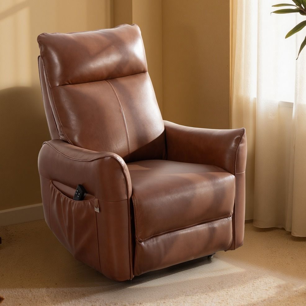 Aarni nostava mekanismituoli, ruskea nahka