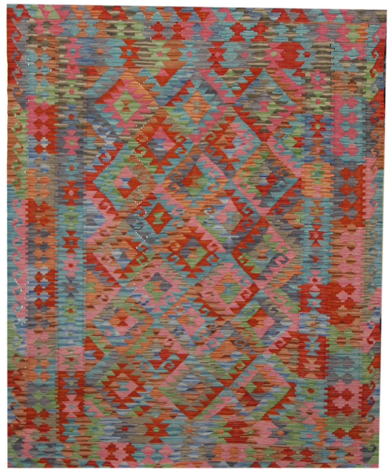 Aito matto Afghan Kelim, eri värejä ja kokoja