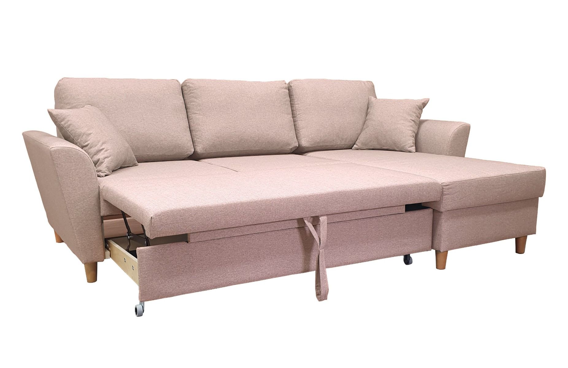 Anton vuodesohva divaanilla, vaaleanpunainen