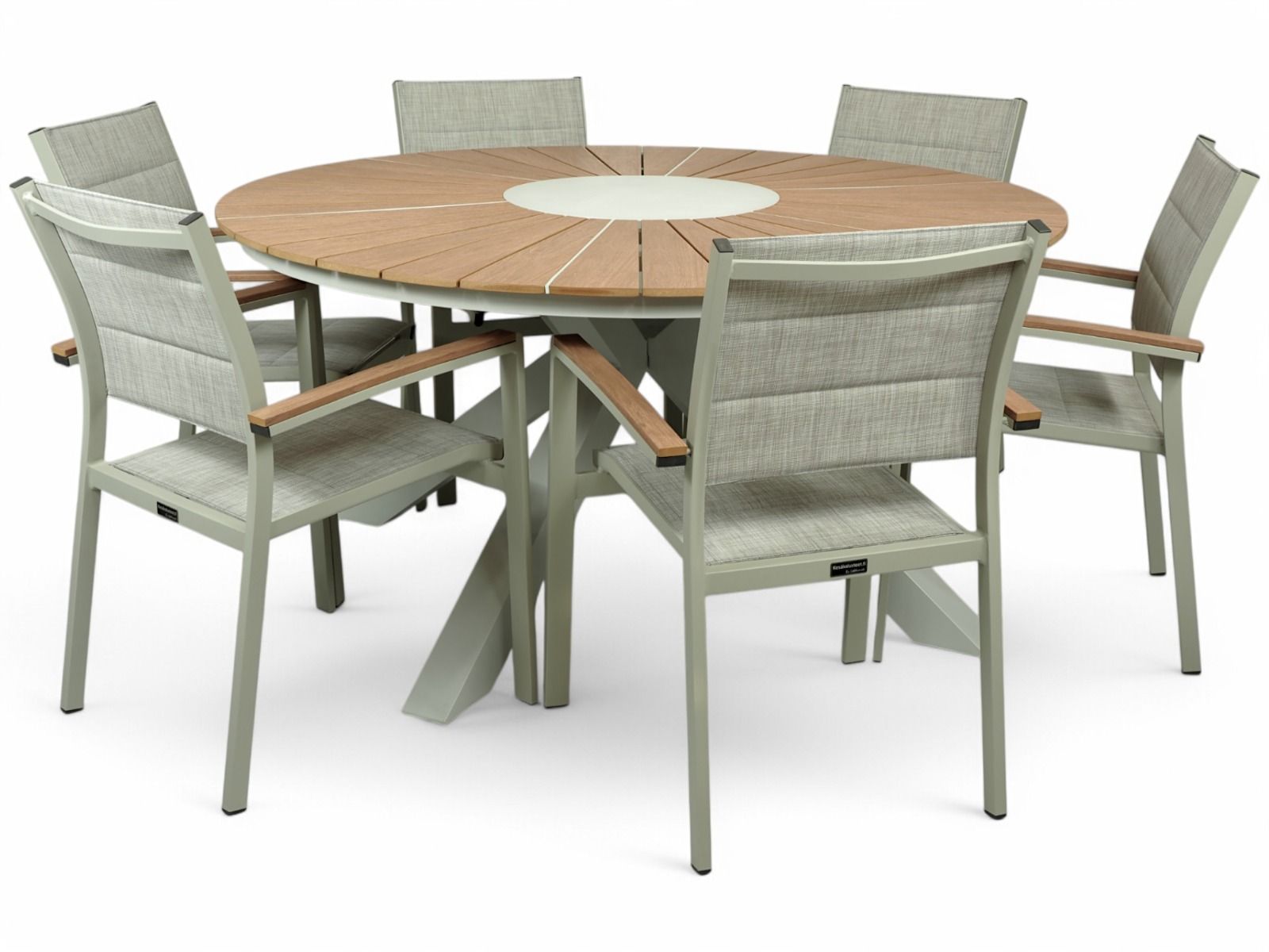 Alanya pyöreä terassipöytä + 6 Tango tuolia, kitti