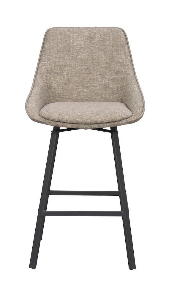 Rowico Alison baarijakkara tumma beige, mustat metallijalat