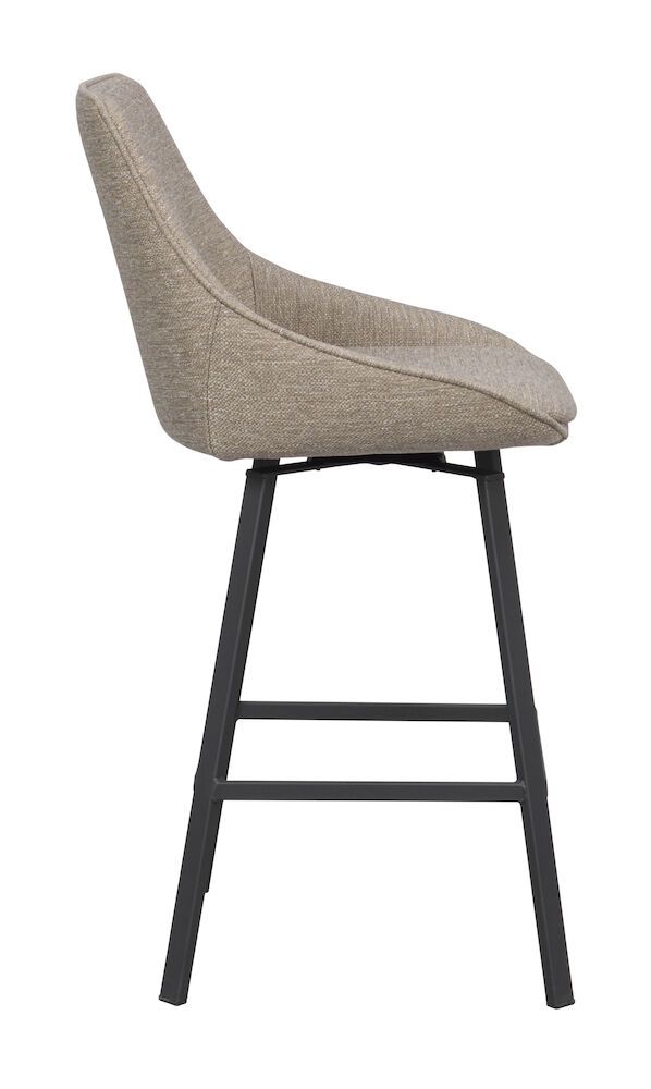 Rowico Alison baarijakkara tumma beige, mustat metallijalat