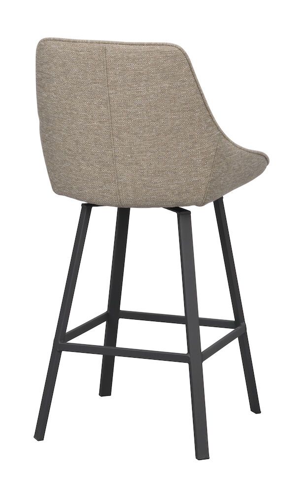 Rowico Alison baarijakkara tumma beige, mustat metallijalat