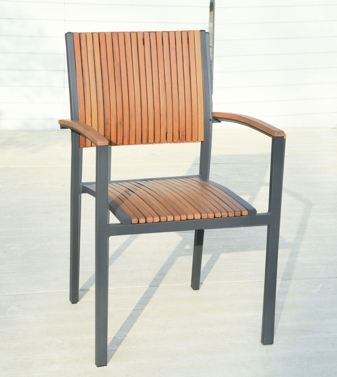 Andorra terassituoli, harmaa/puu