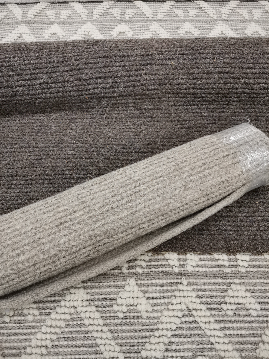 Anna palmikkomatto harmaa, eri kokoja