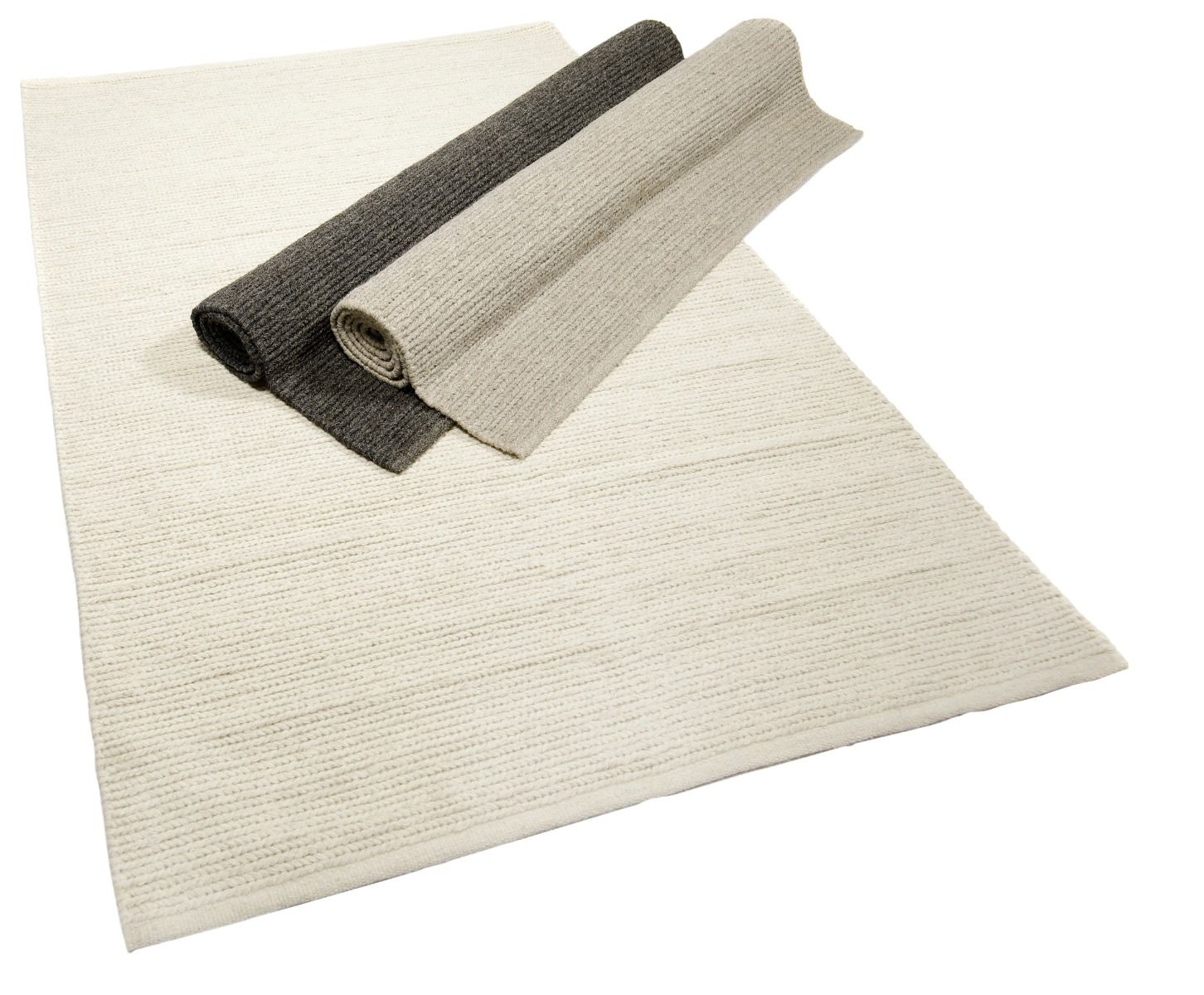 Anna palmikkomatto valkoinen, eri kokoja