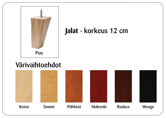 Anne 3-istuttava sohva, eri värejä