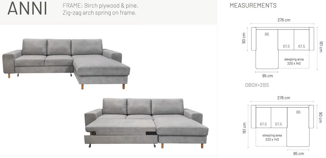 Anni divaanivuodesohva, eri värejä