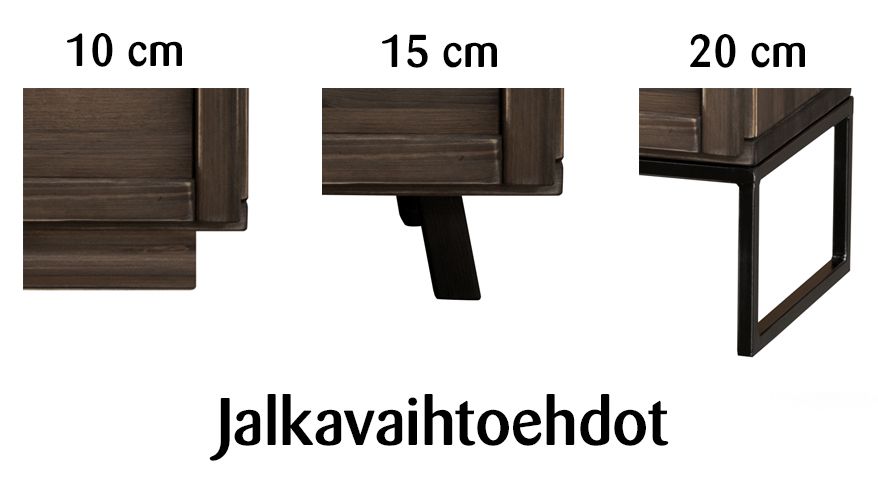 Anttiina Hede -taso 200 cm, Harmaa