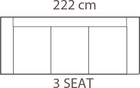 Arena 3-istuttava sohva, eri värejä!