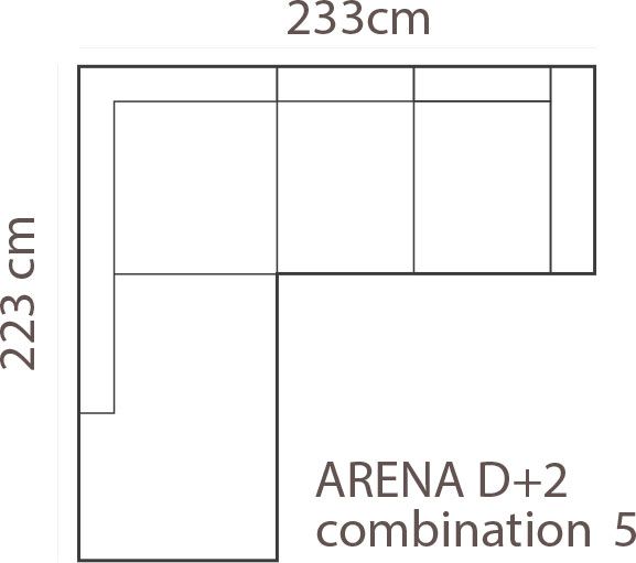 Arena Avokulmasohva, eri värejä!