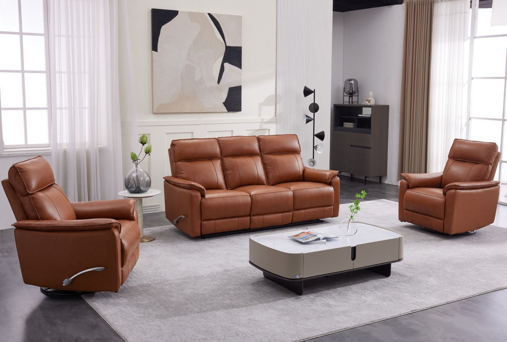 Arizona 3+1+1 sohvakalusto mekanismeillä, ruskea