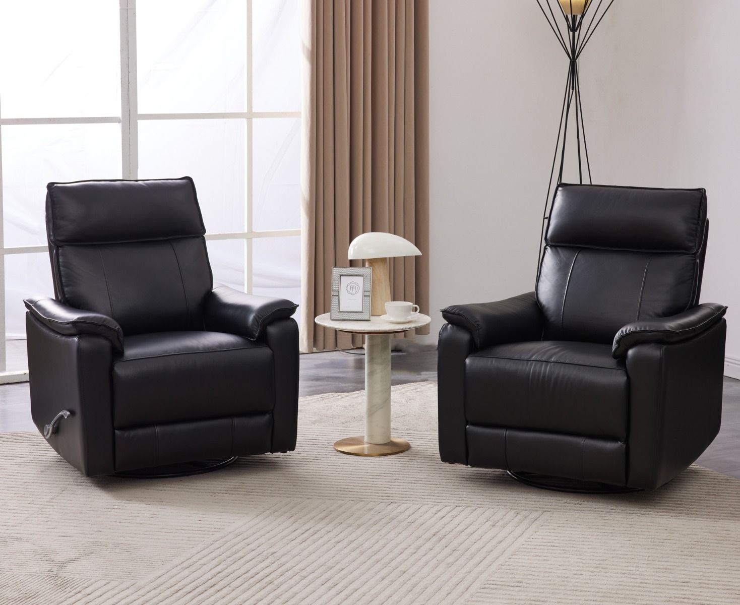 Arizona 3+1+1 sohvakalusto mekanismeillä, musta