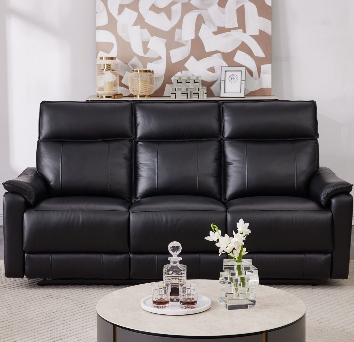 Arizona 3+1+1 sohvakalusto mekanismeillä, musta