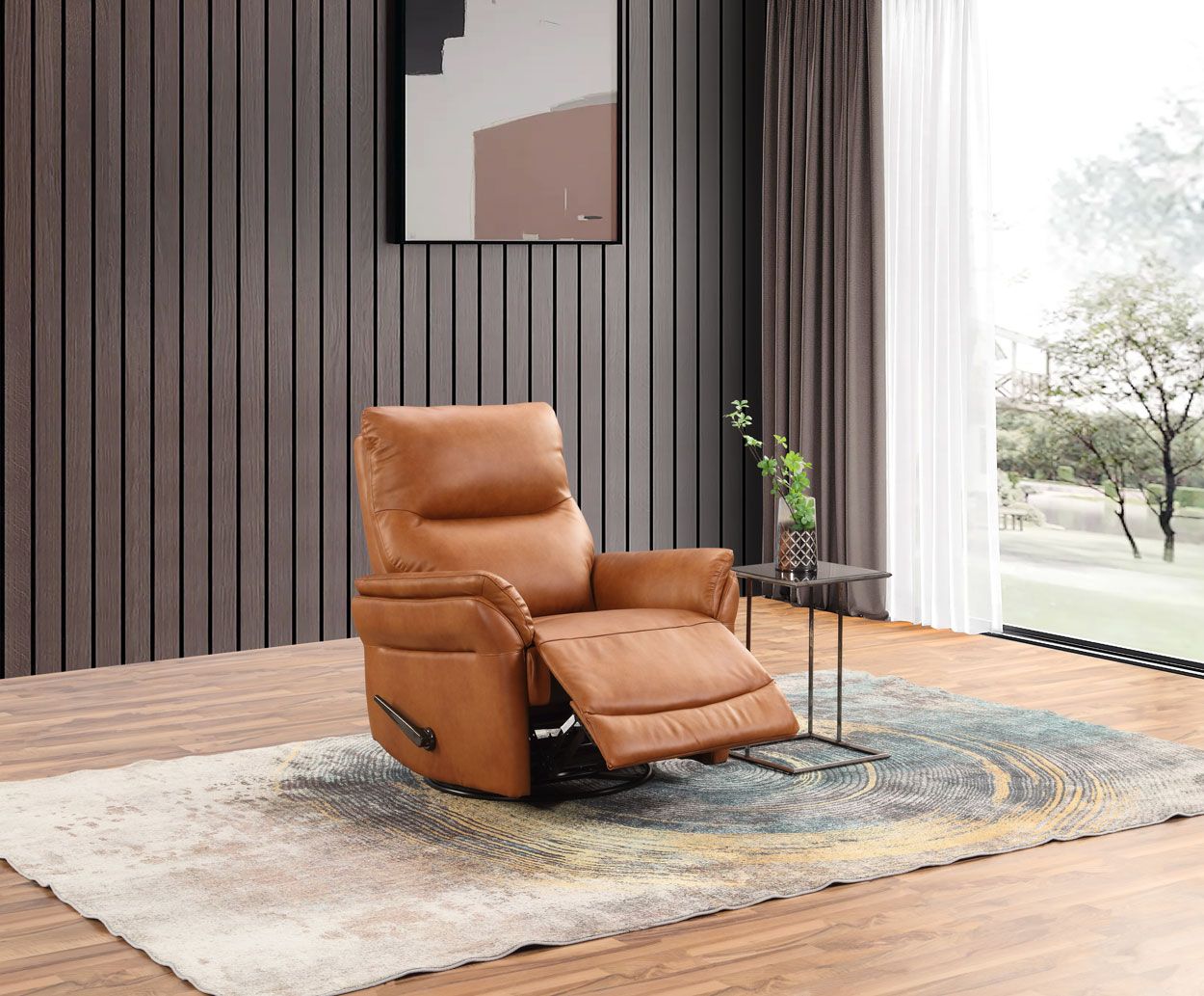 Texas reclinertuoli, ruskea nahka