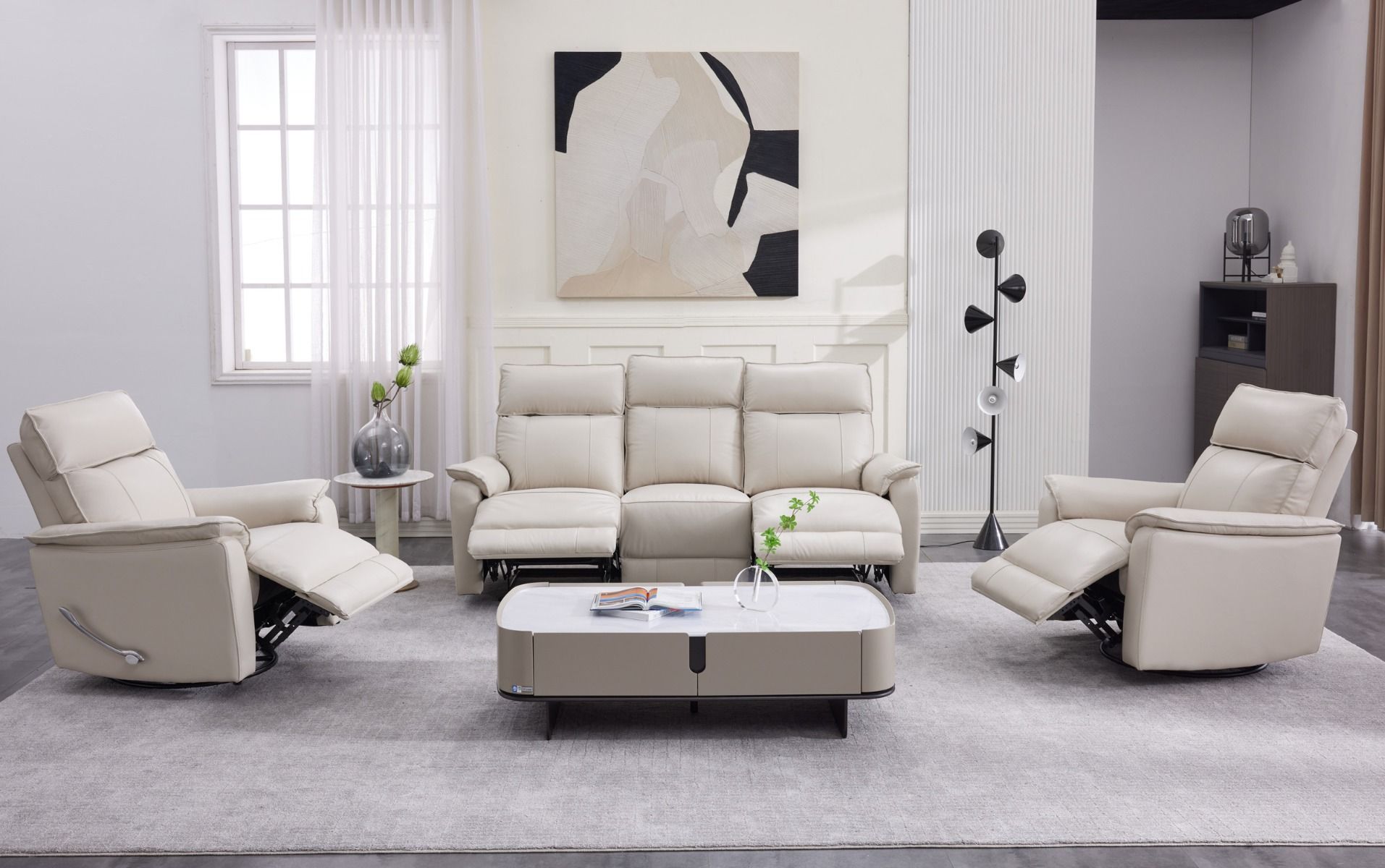 Arizona 3+1+1 sohvakalusto mekanismeillä, taupe