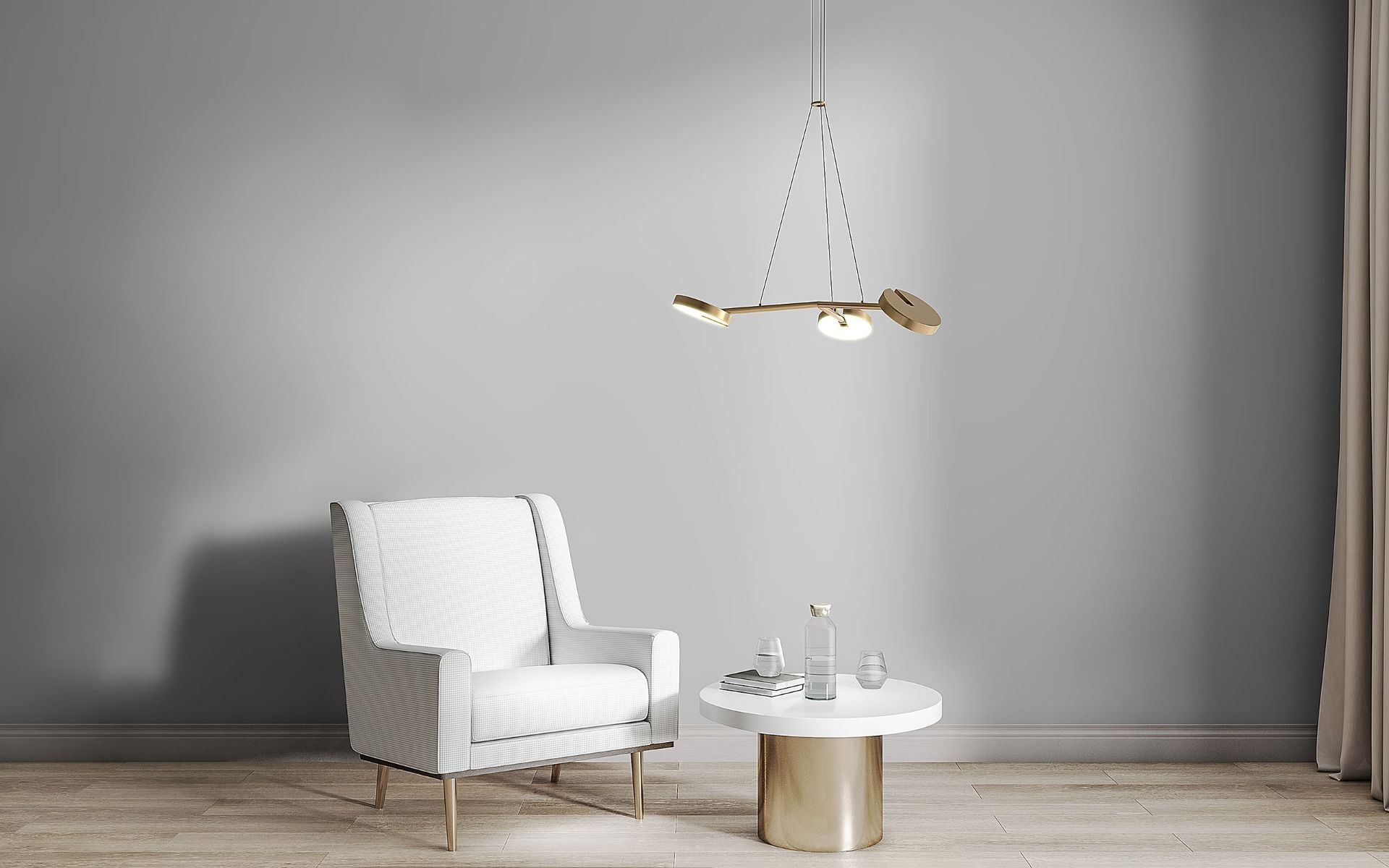 Arm 3 kattovalaisin, messinki