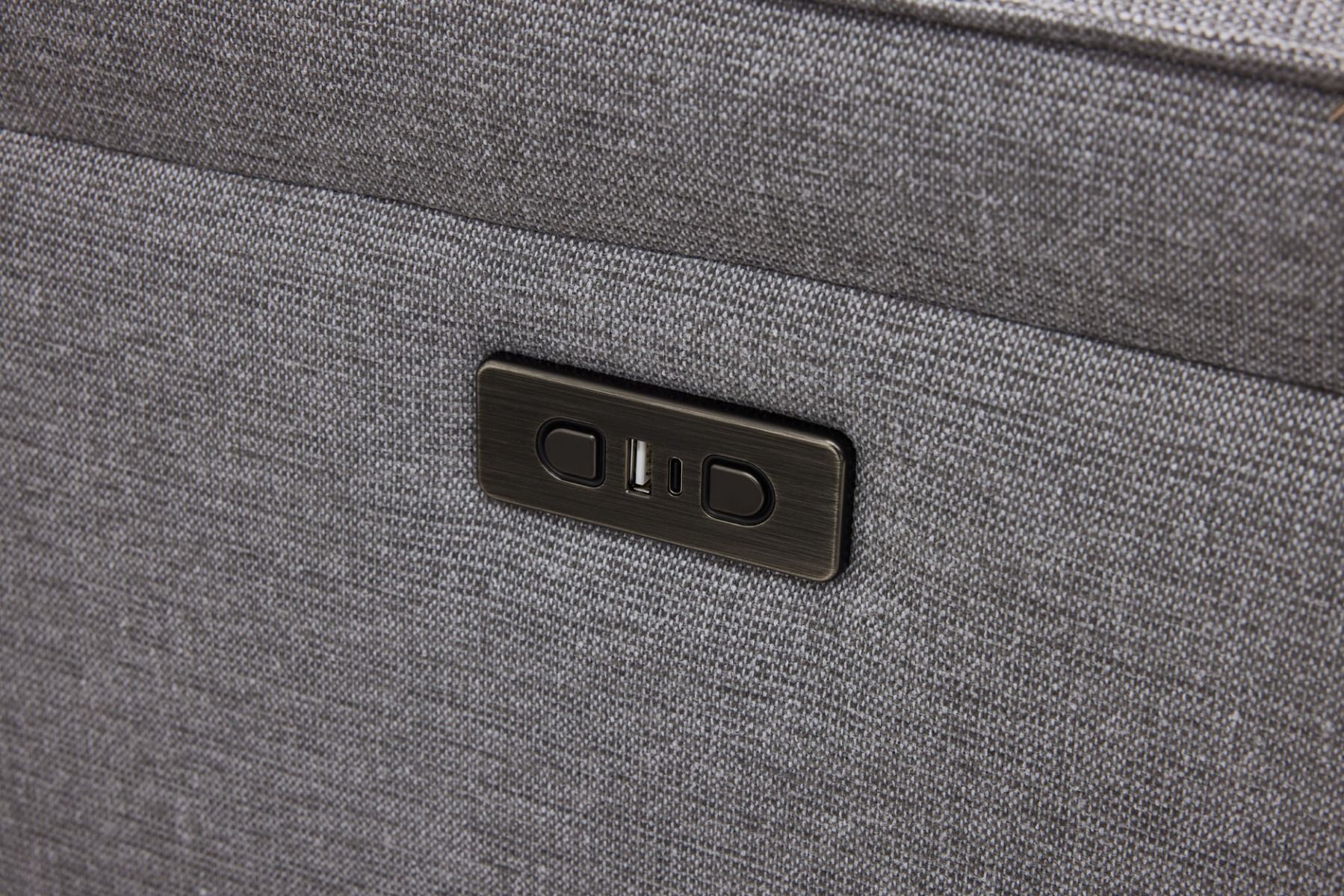 Aspen avokulmasohva sähkötoiminen, harmaa