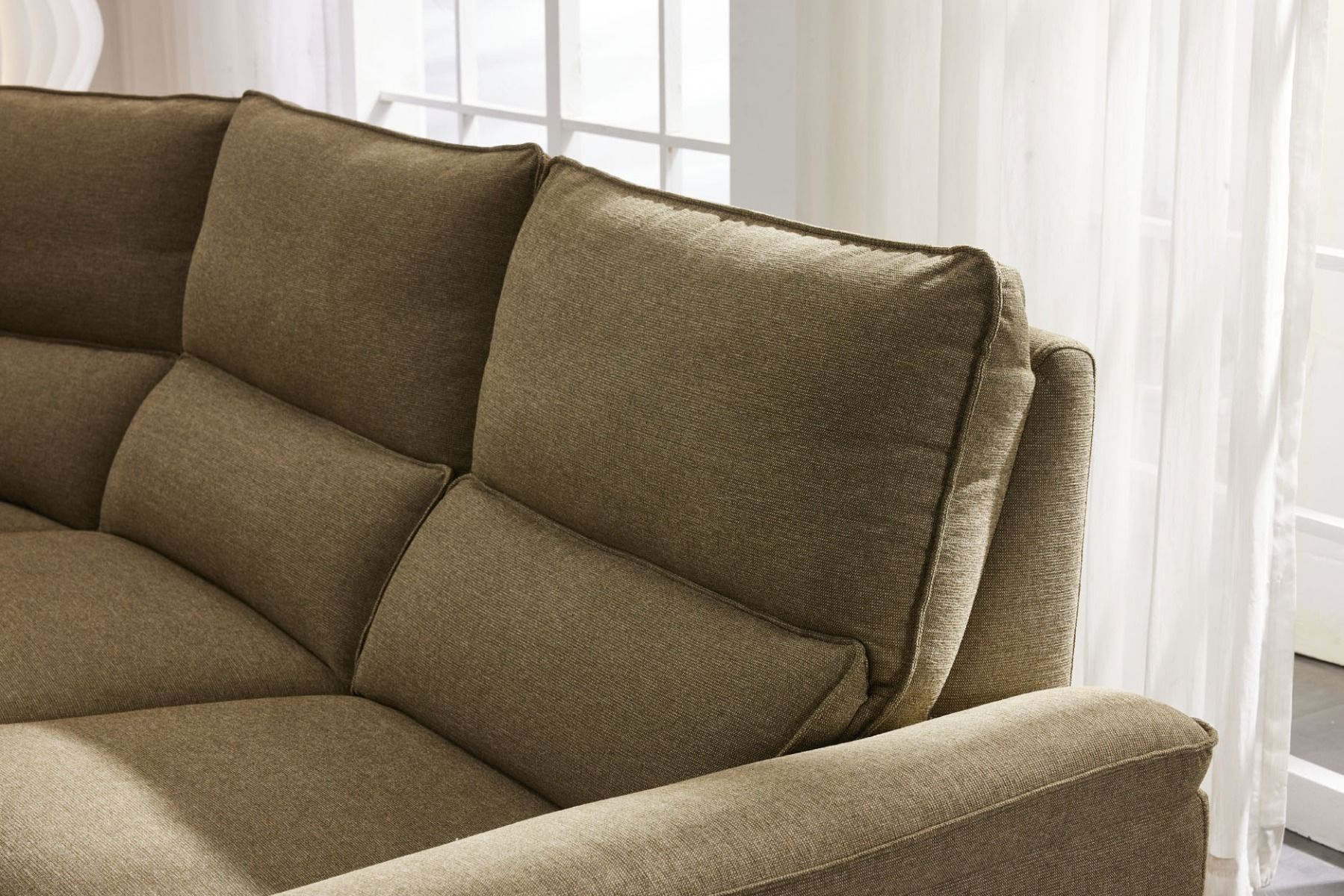 Aspen avokulmasohva sähkötoiminen, vihreä