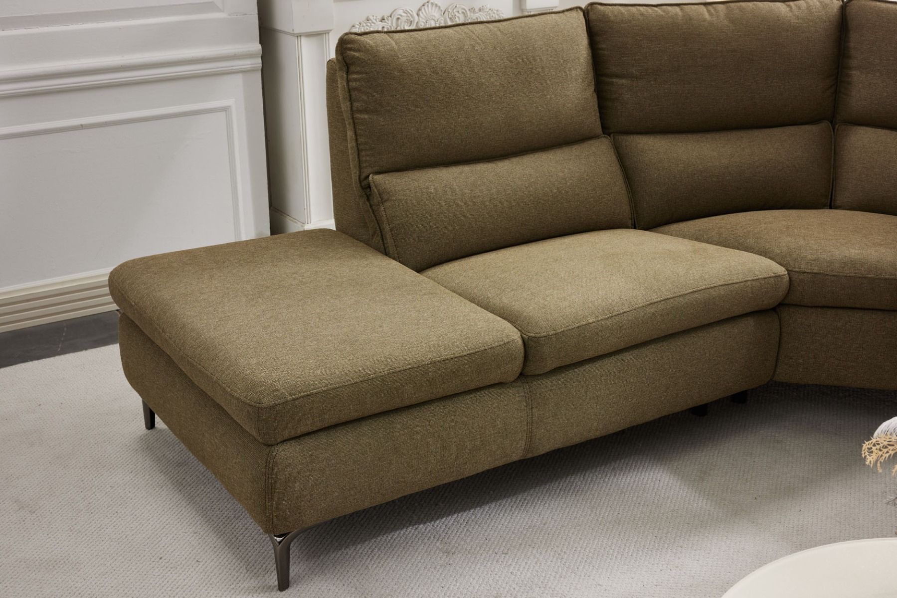 Aspen avokulmasohva sähkötoiminen, vihreä