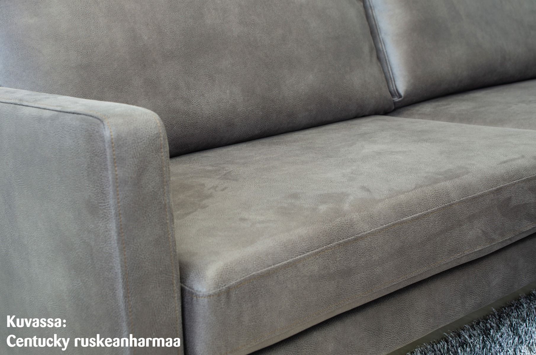 Nordic Copenhagen divaani nahkasohva, harmaa