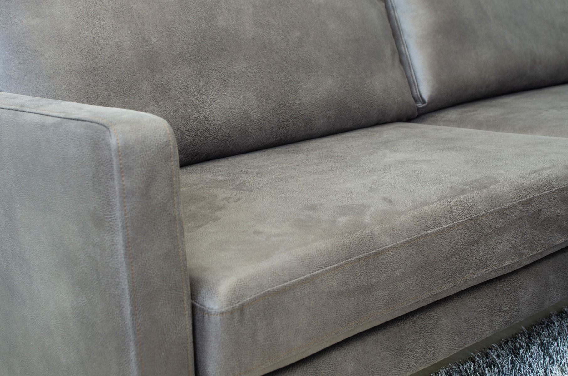 Nordic Copenhagen XL 3-ist nahkasohva, harmaa