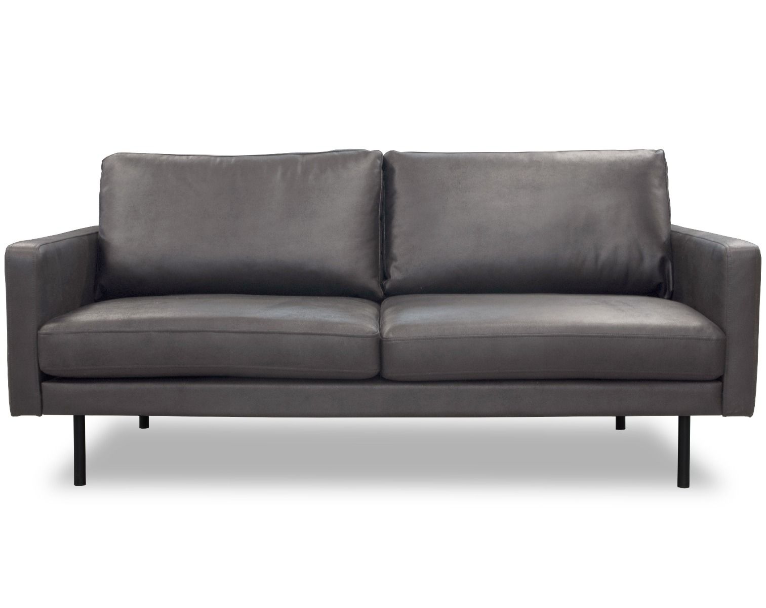 Harmaa kahdenistuttava sohva